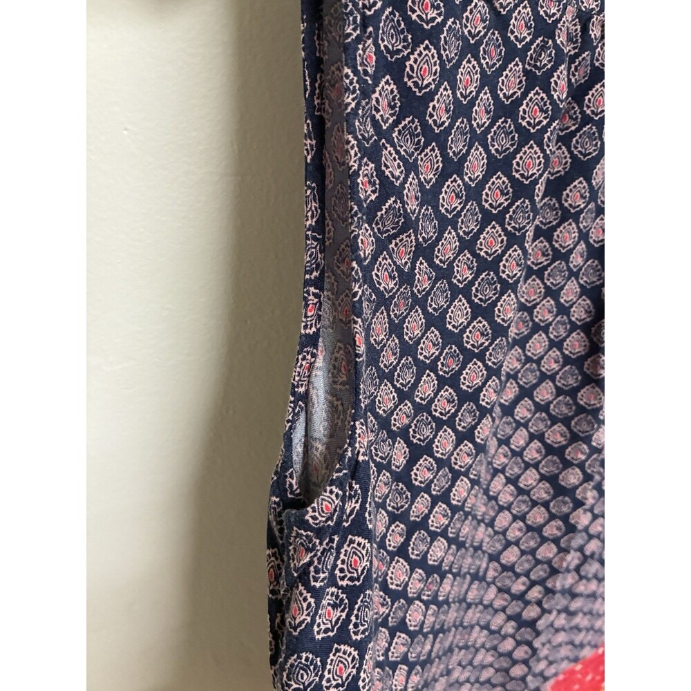 Beach Lunch Lounge Indigo Saffi Boho Dress Shift Women XXL Tassel Tunic Mini - Picture 6 of 6